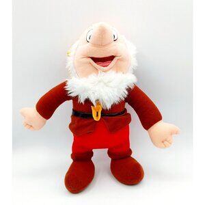 Mattel Disney Snow White Seven Dwarfs Happy Plush 13" Stuffed Toy 1993 Vintage